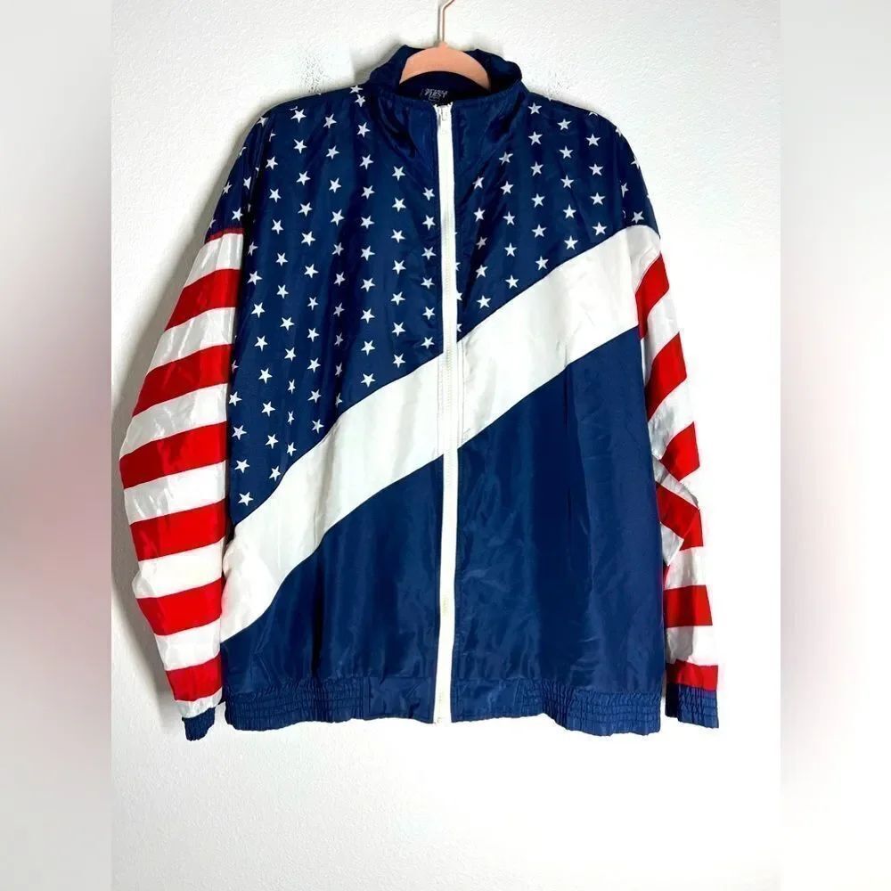 Vintage Spirit First Americana USA windbreaker Jacket Size L Very RARE